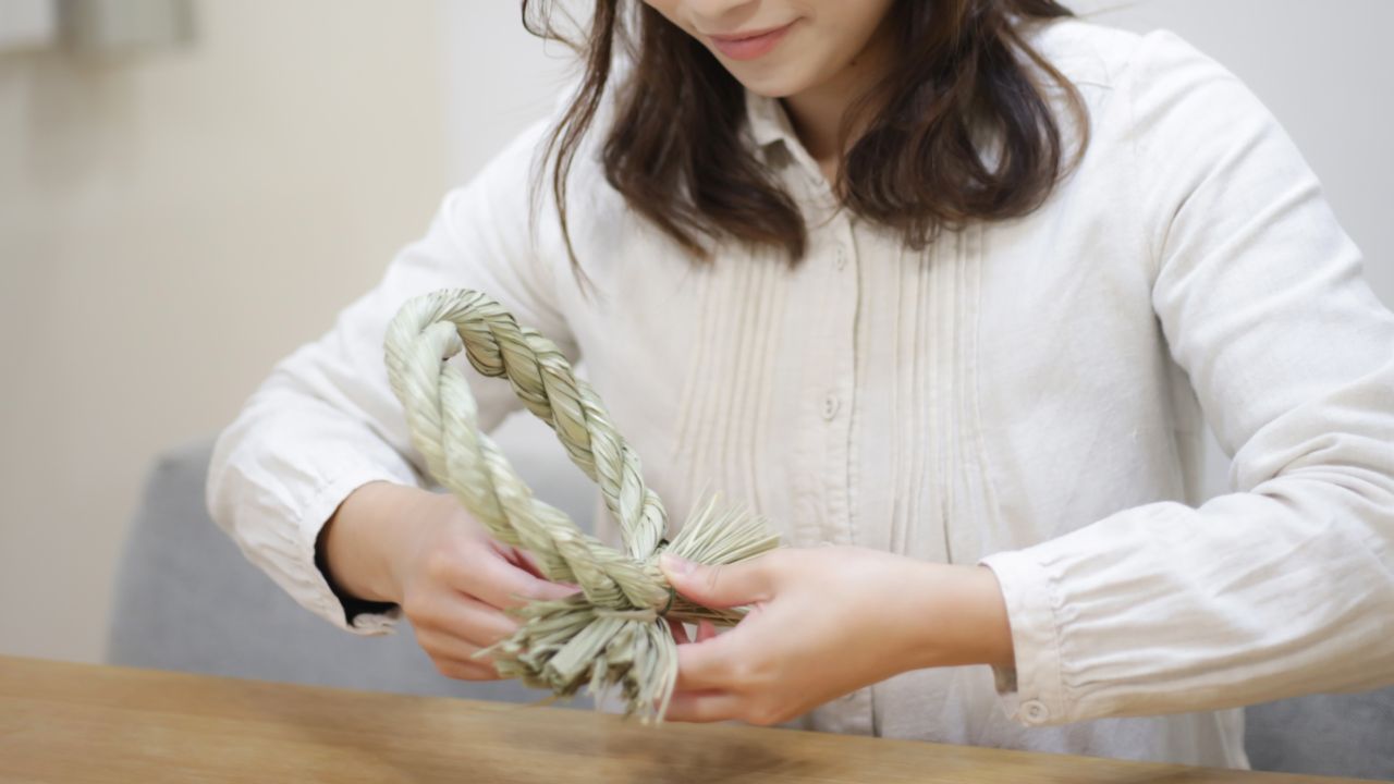 しめ飾り体験
